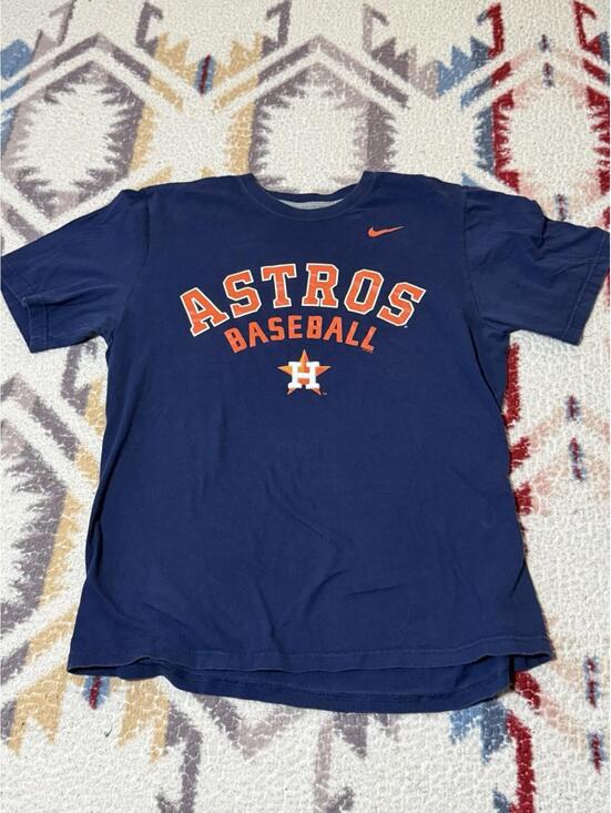 Nike Houston Astros Mens Active T-Shirt Size Large Blue MLB Baseball - Picture 2 of 4